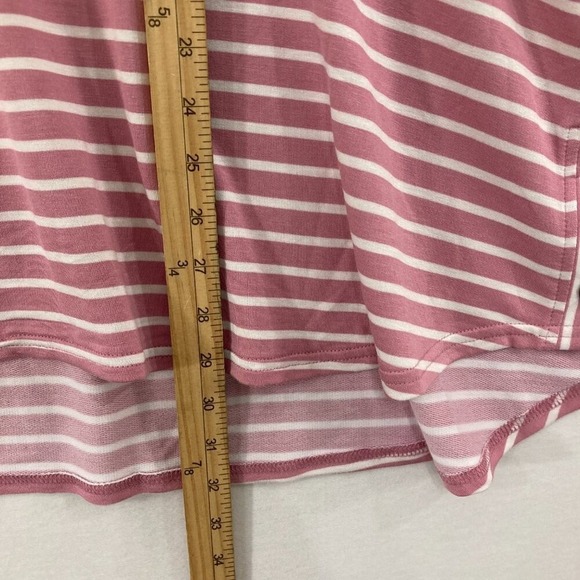Jane and Delancey Top sz 2X Striped Button Accents Stretch Comfy Relaxed Casual - Picture 6 of 10